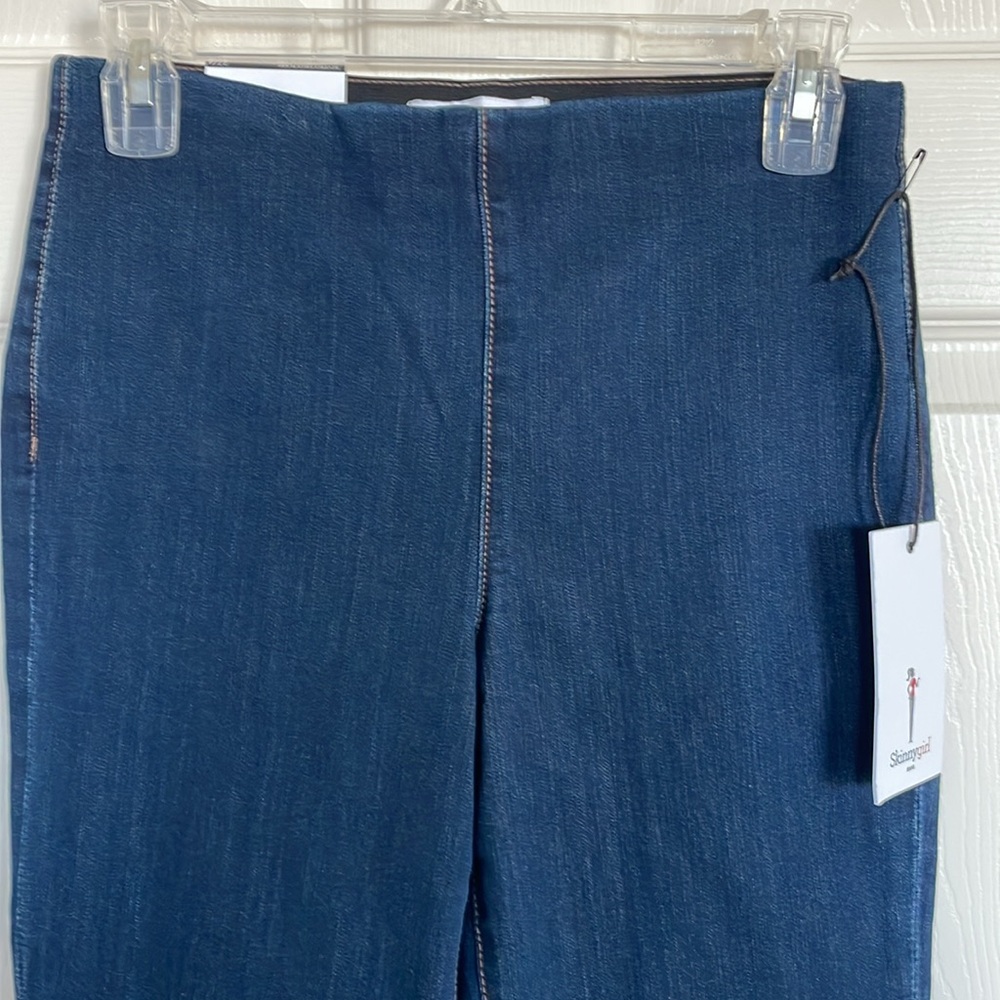 New! Skinnygirl High Rise Beverly Hills Pull-On Flare Dark Blue Jeans Size 27/4 - Picture 5 of 9